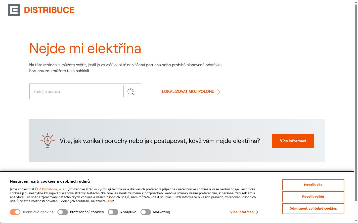 Snimka zaslona bannera za privolu prikazanog prije bilo kakve interakcije