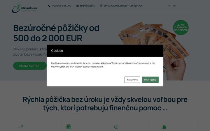 Screenshot of bezuroku.sk