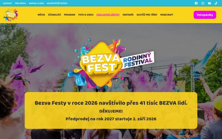 Ekrano kopija bezvafest.cz