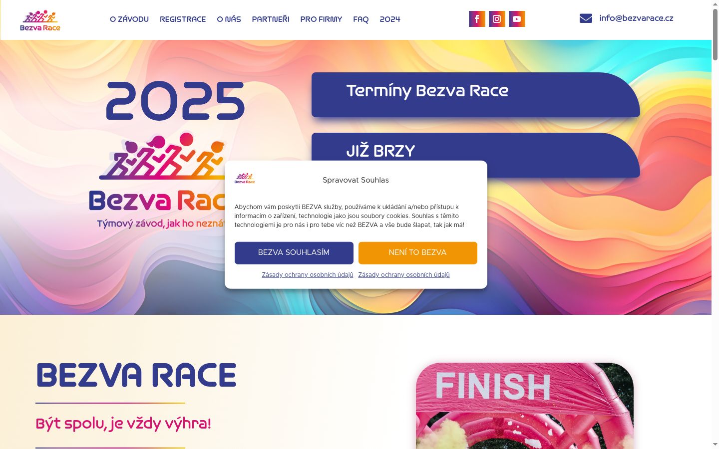 Sutikimo reklamjuostės, rodytos prieš bet kokią sąveiką, ekrano kopija