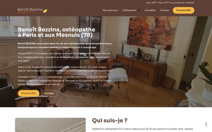 Snímek obrazovky bezzina-osteopathe-paris.fr