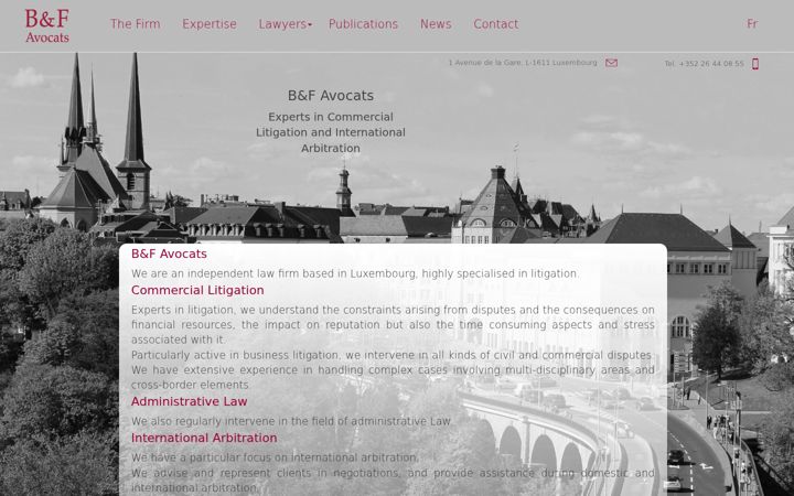 Screenshot of bf-avocats.com
