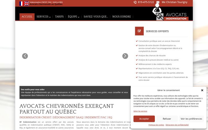 Screenshot of bf-indemnisation.com