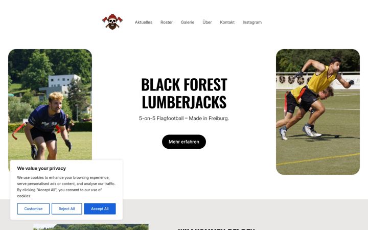 Ekrano kopija bf-lumberjacks.de