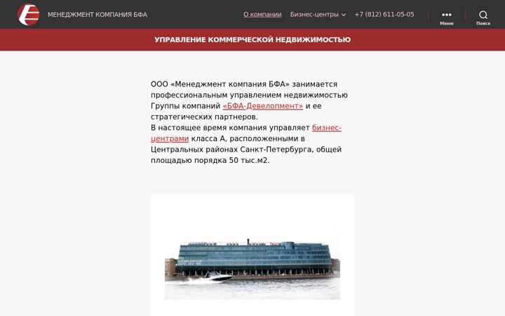 Screenshot of bfa-mc.ru