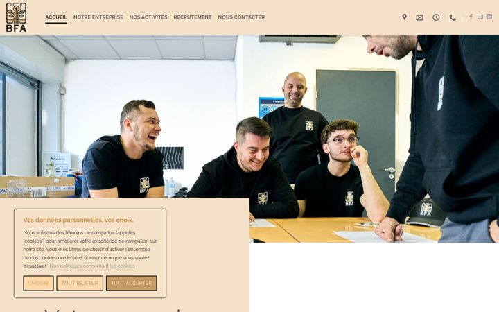 Screenshot of bfascenseur.fr