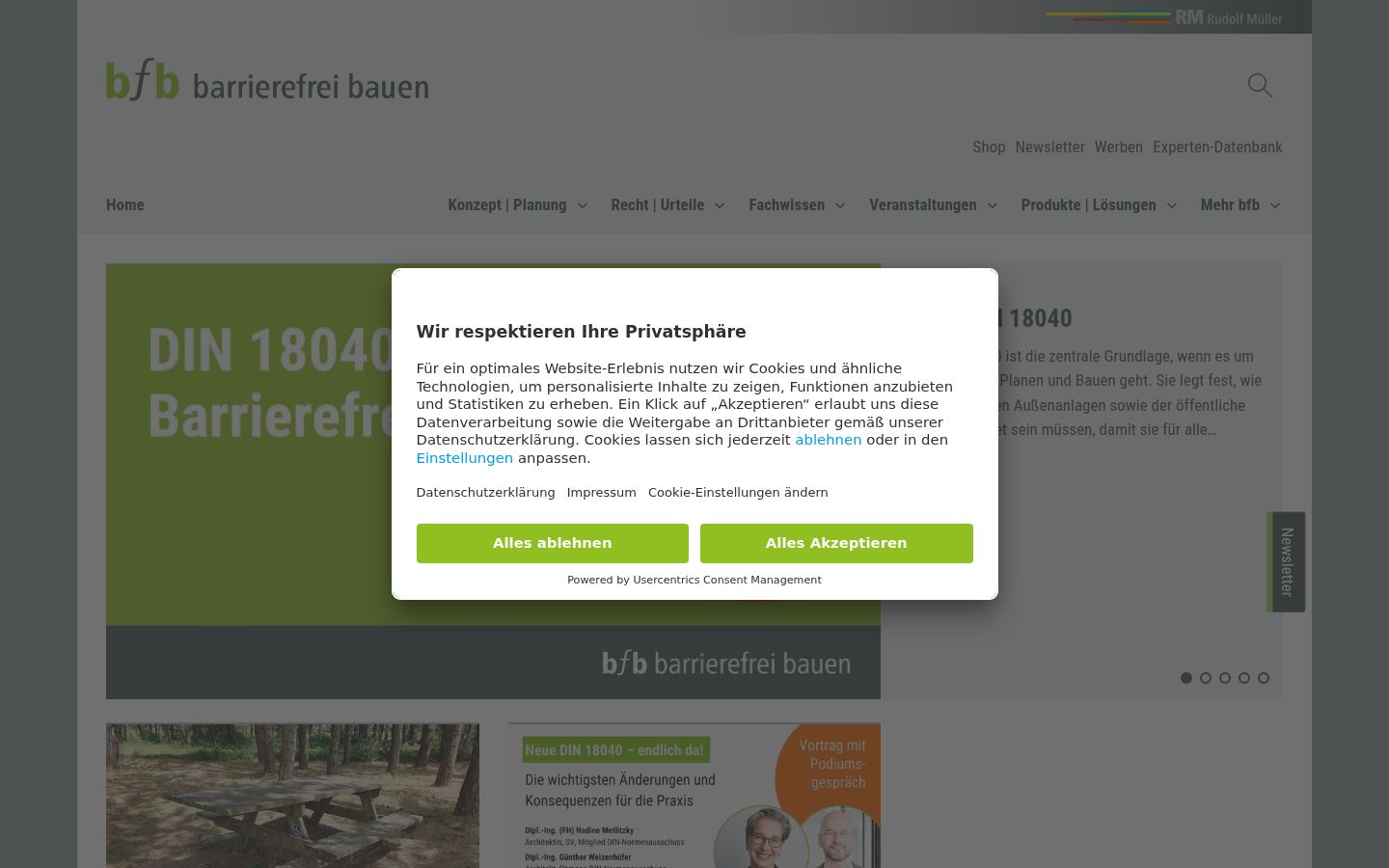 Screenshot tal-banner tal-kunsens muri qabel kwalunkwe interazzjoni