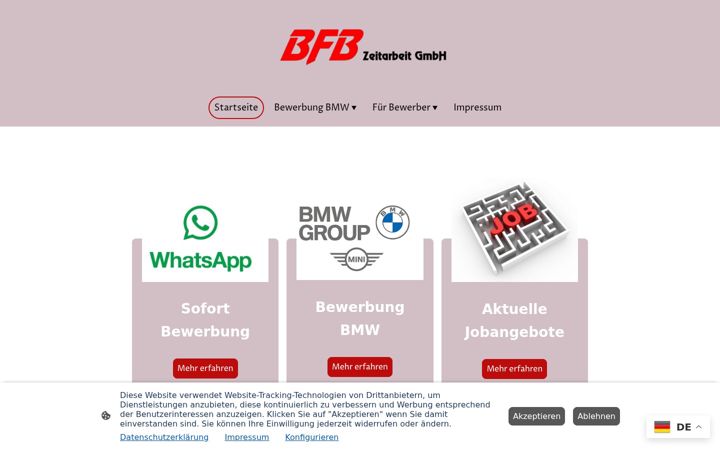 Screenshot of bfb-zeitarbeit.de