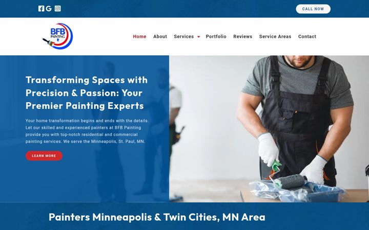 Screenshot of bfbpaintinginc.com