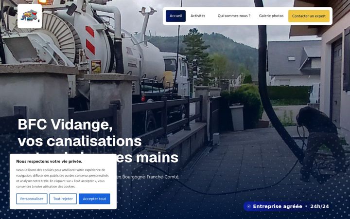 Screenshot of bfc-vidange.fr