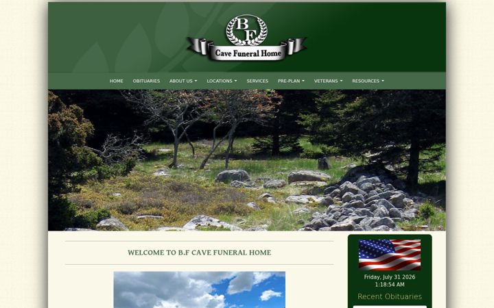 Screenshot of bfcavefh.com