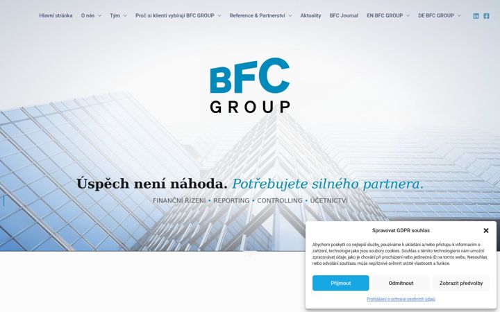 Ekrano kopija bfcgroup.cz