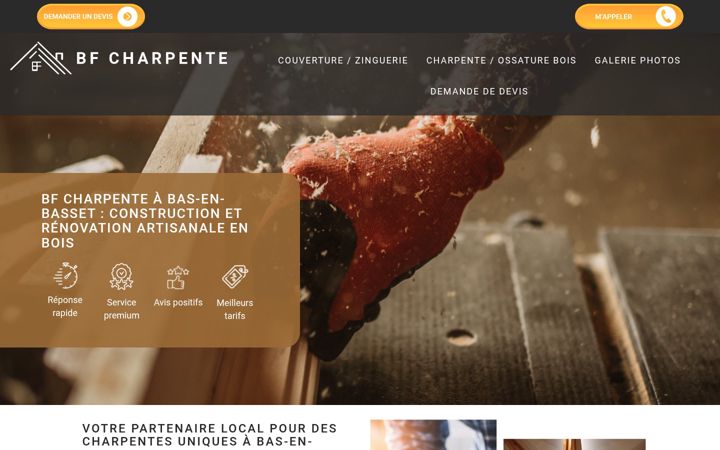 Screenshot of bfcharpente.fr