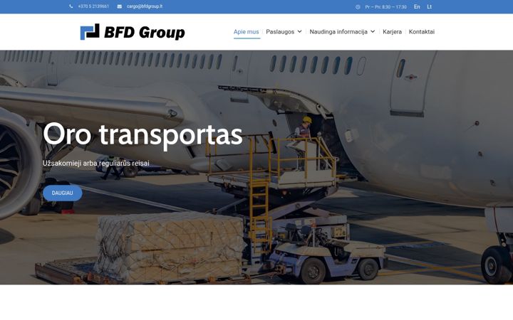 Screenshot of bfdgroup.lt