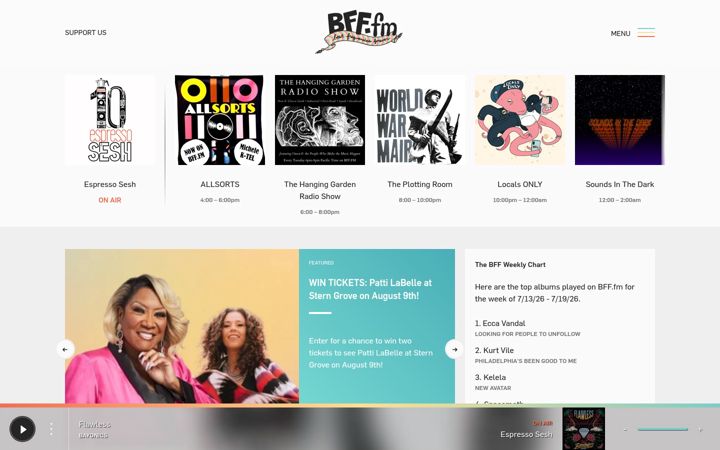 Skærmbillede af bff.fm