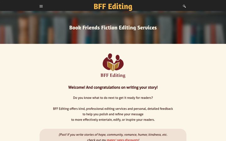 Screenshot of bffediting.com