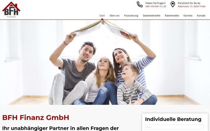 Screenshot of bfh-finanz.com