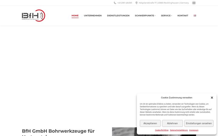 Screenshot of bfh-gmbh.com