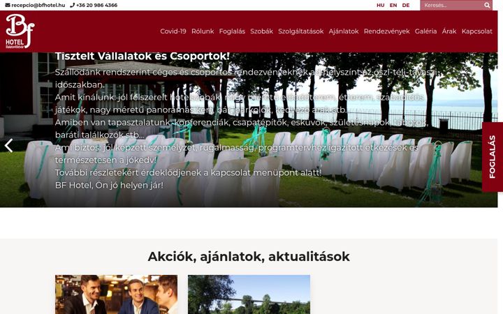 Screenshot of bfhotel.hu