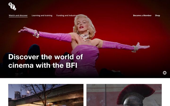 Screenshot of bfi.org.uk