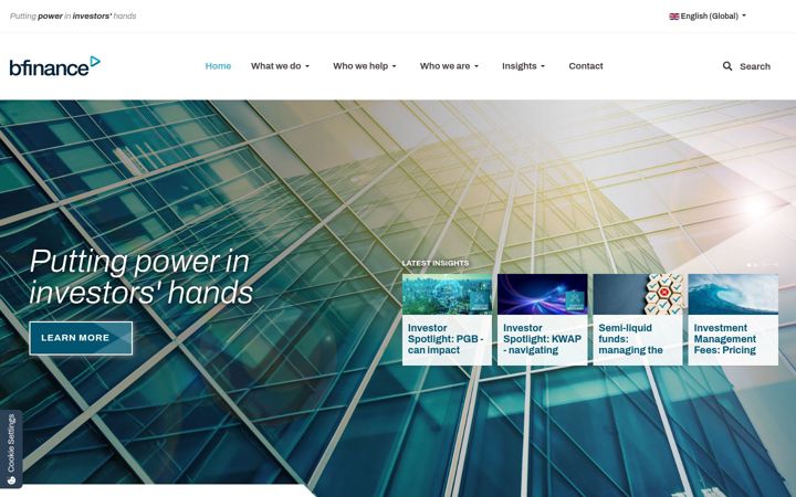 Screenshot of bfinance.com