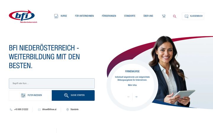 Screenshot van bfinoe.at