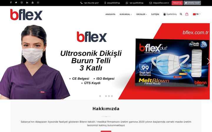 Snimka zaslona za bflex.com.tr