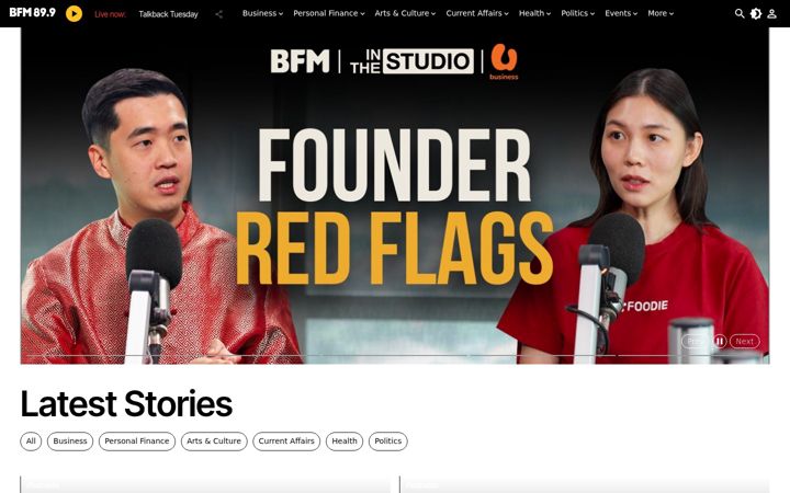 Captura de pantalla de bfm.my