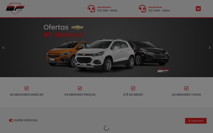 Screenshot stránky bfmotorssp.com.br