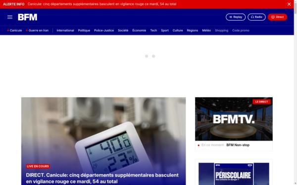 Screenshot of bfmtv.com