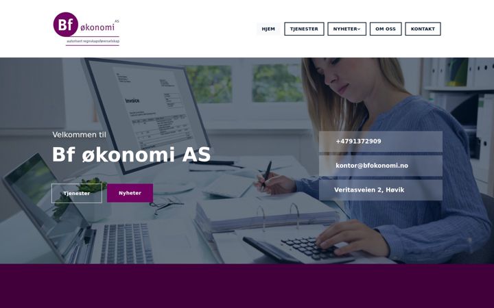 Screenshot von bfokonomi.no