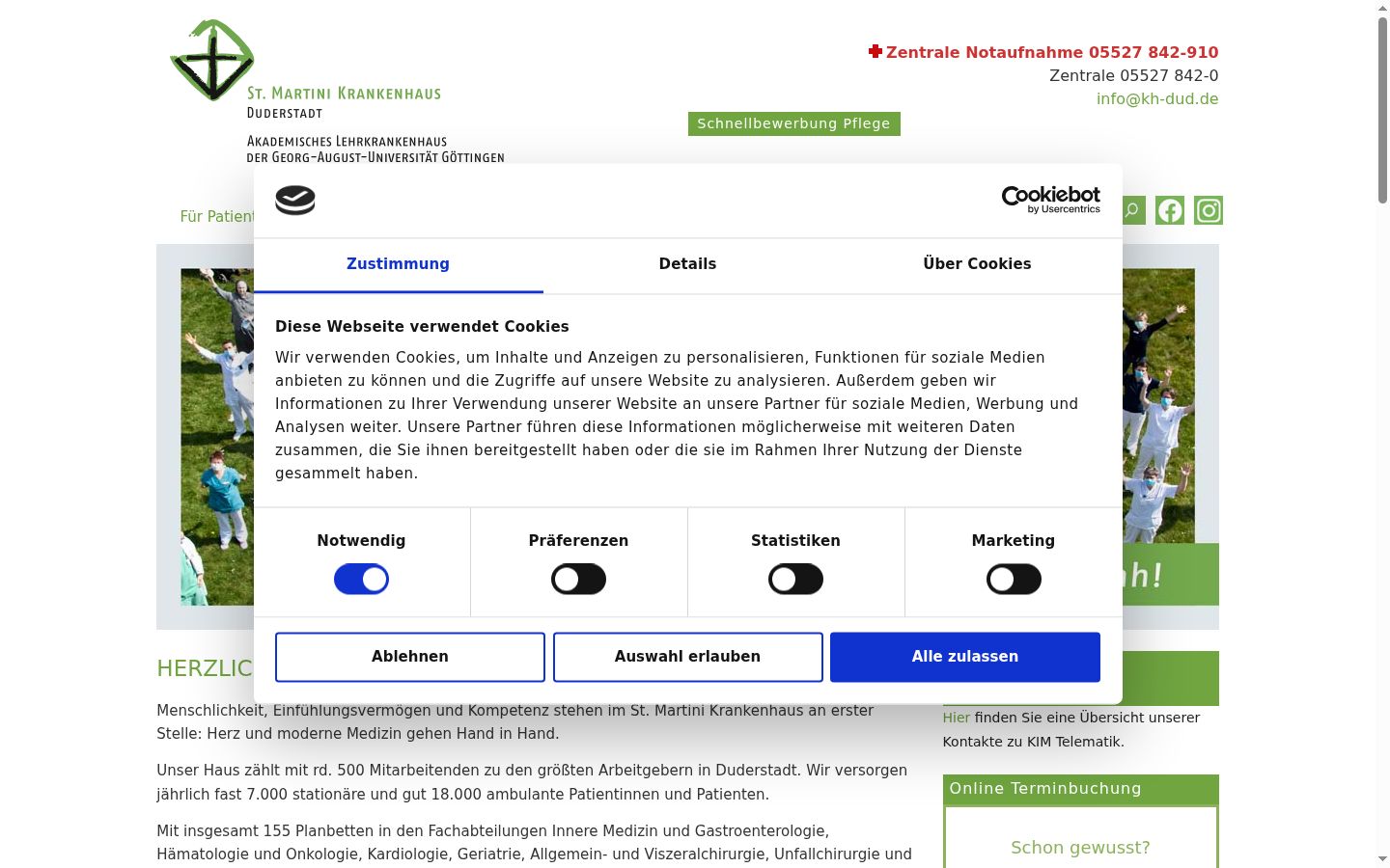 Képernyőkép a bármilyen interakció előtt megjelenő hozzájárulási bannerről