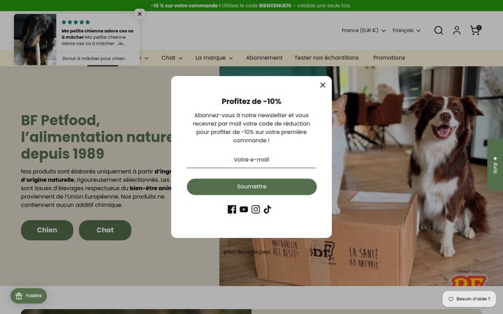 Screenshot of bfpetfood.shop
