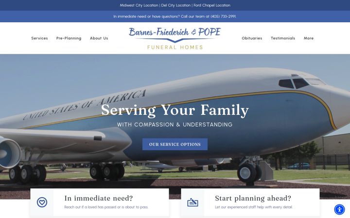 Screenshot of bfpfuneralhome.com