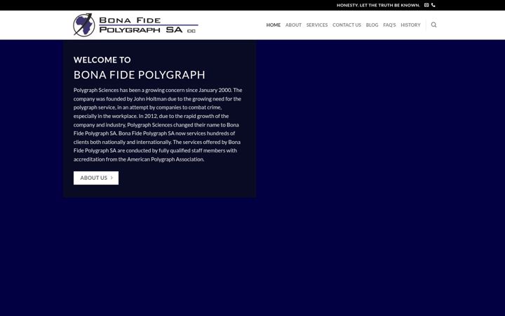 Screenshot of bfpolygraph.co.za