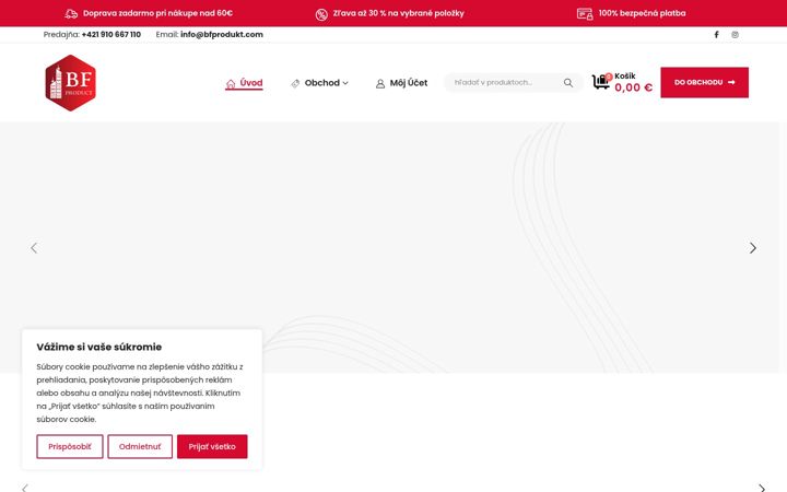 Screenshot of bfprodukt.com