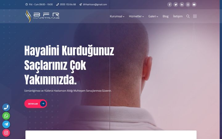 Screenshot of bfrhair.com.tr