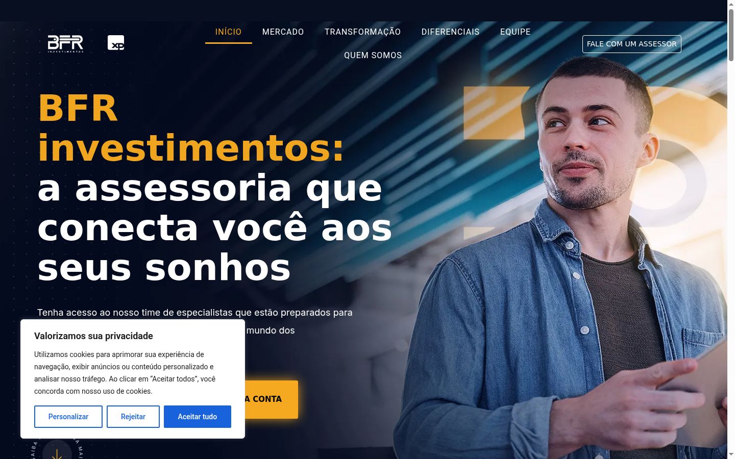 Snímka obrazovky banera súhlasu zobrazeného pred akoukoľvek interakciou