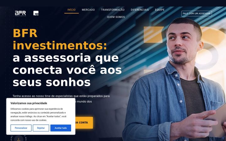Screenshot stránky bfrinvestimentos.com.br