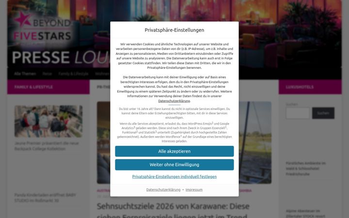 Screenshot of bfs-presse.de