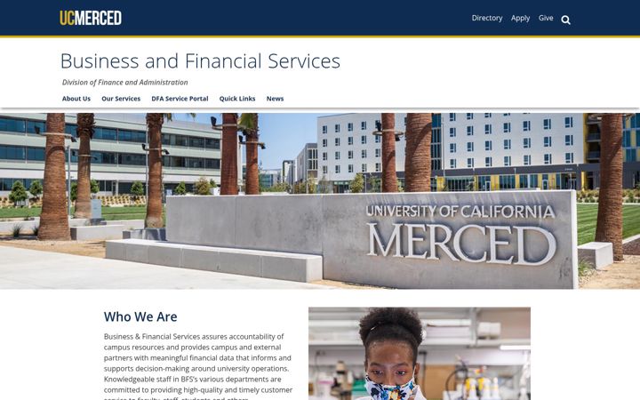 Screenshot of bfs.ucmerced.edu