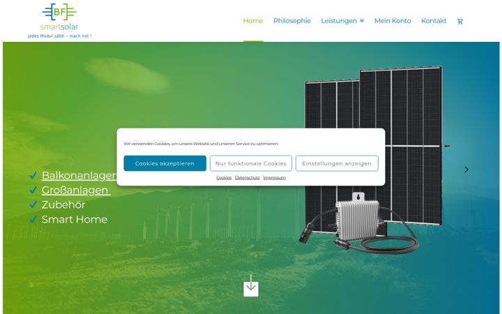 Screenshot of bfsmartsolar.de