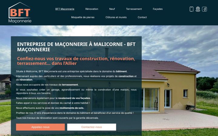 Screenshot of bft-maconnerie.fr