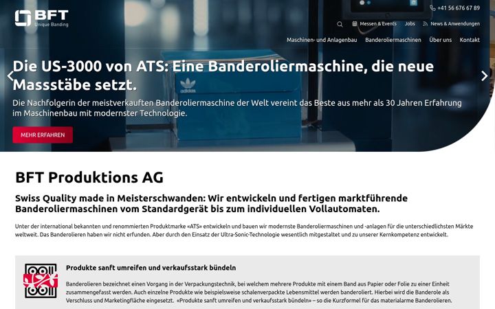Screenshot of bftag.ch