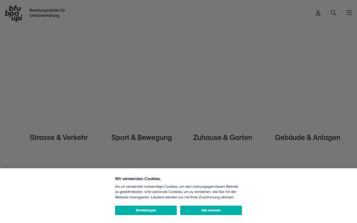 Screenshot of bfu.ch