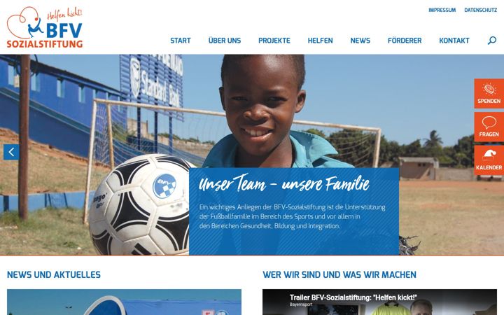 Ekrano kopija bfv-sozialstiftung.de