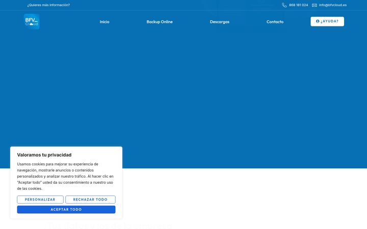 Zrzut ekranu bfvcloud.es