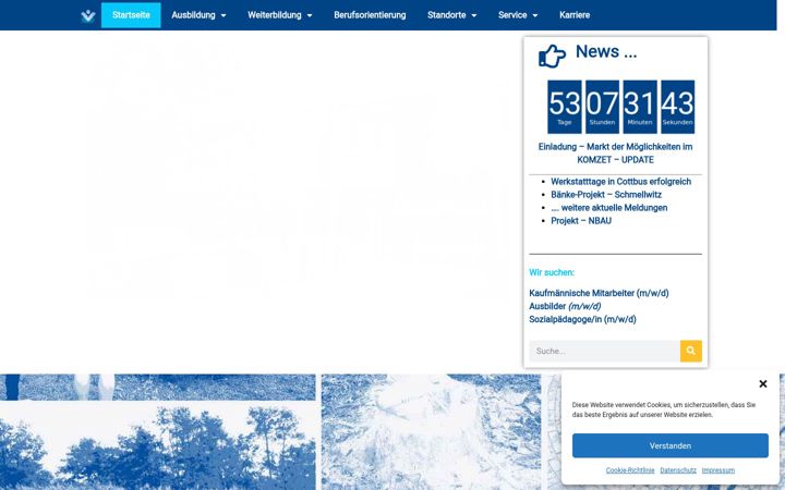 Screenshot of bfw-bb.eu