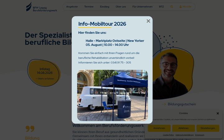 Screenshot of bfw-leipzig.de