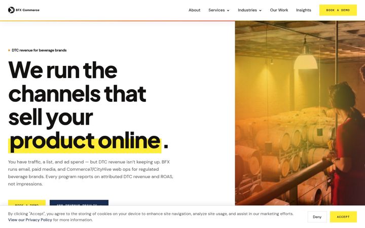 Screenshot of bfxcommerce.com